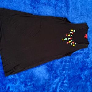 Ella Moss black swing dress with beads embellishment